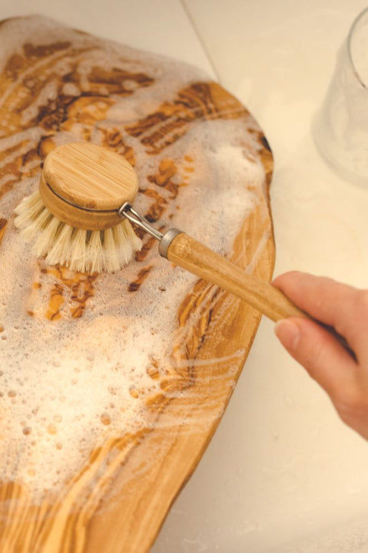 ザイザル麻の食器洗いブラシ   |  柄つき