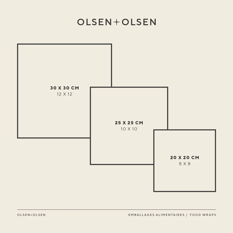 オーガニック蜜蝋ラップ(3枚セット)｜OLSEN OLSEN